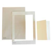 Cartoncino prefustellato 117 x 170 mm avorio martellato - 21371
