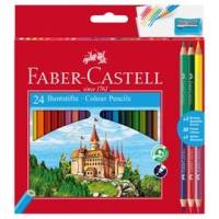 Matita colorata eco Il Castello con 3 bicolor diametro mina 3 mm colori assortiti astuccio 24 pezzi Faber Castell 110324 - 22844