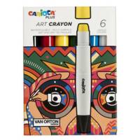 Pastello a cera Art Crayon diametro 10 mm x 138 mm colori assortiti Plus - 22811