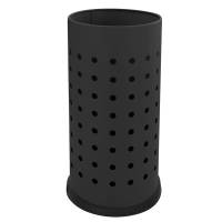 Portaombrelli forato diametro 24 cm H 48 cm 21 lt acciaio nero - 24189