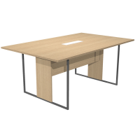 Tavolo riunione Essence - 180 x 110 cm - Rovere - Gamba antracite - Top bianco - Artexport - 425-TOP-C-AF-EA - DMwebShop