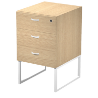 Cassettiera Essence - 3 cassetti - con supporto metal - 41,5 x 49,5 x 57,6 cm - Rovere-Bianco - Artexport - 419MET/C-AN - DMwebShop