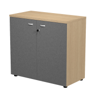 Armadio basso con ante Essence - con serratura - 90 x 46 x 85 cm - rovere-antracite - Artexport - AR/MB+AB/CT - DMwebShop