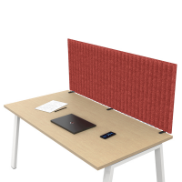 Pannello fonoassorbente per scrivania - 75 x 40 cm - morsetti neri - rosso - Artexport - EJA750-EJF1-MF - DMwebShop