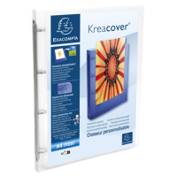 Raccoglitore personalizzabile Kreacover - PP 4 anelli tondi 15 mm - dorso 2 cm - A4 maxi - trasparente - conf. 12 pezzi - Exacompta - 51968E - 3130630519683 - DMwebShop
