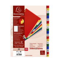 Separatore alfabetico A-Z - PPL - A4 - colori assortiti - Exacompta - 94E - 3130631000944 - DMwebShop