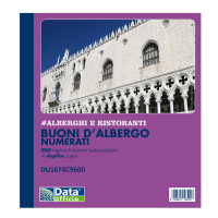 Blocco buoni d'albergo 960 tagliandi numerati - autoautoricalcanti - 21 x 19,5 cm - conf. 5 pezzi - Data Ufficio - DU1674C9600 - 8008842944454 - DMwebShop