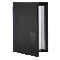 PortaMenu' Trendy - 1 inserto doppio incluso - A5 - 18 x 25 cm - nero - conf. 10 pezzi - Securit - MC-TRA5-BL - 8717624240126 - DMwebShop