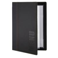 PortaMenu' Trendy - 1 inserto doppio incluso - A5 - 18 x 25 cm - nero - conf. 10 pezzi - Securit - MC-TRA5-BL - 8717624240126 - DMwebShop