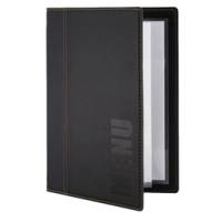 PortaMenu' Trendy - 1 inserto doppio incluso - A5 - 18 x 25 cm - nero - conf. 10 pezzi - Securit - MC-TRA5-BL - 8717624240126 - DMwebShop