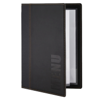 PortaMenu' Trendy - 1 inserto doppio incluso - A5 - 18 x 25 cm - nero - Securit - MC-TRA5-BL - 8717624240126 - DMwebShop