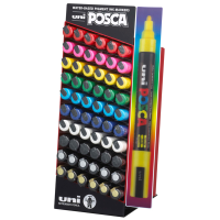 Marcatore Uni Posca PC5M - punta media 1,8 - 2,5 mm - colori assortiti - expo 60 pezzi - Uni Mitsubishi - M PC5M 5D - 4902778123928 - DMwebShop