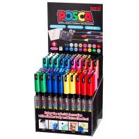 Display 80 marcatori uni posca pc1mr assortiti - Uni Mitsubishi - M PC1MR 80P - DMwebShop