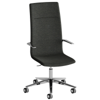 Poltrona direzionale Kona KOA - con braccioli fissi - grigio scuro - Unisit - KOA/XTS - DMwebShop
