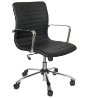 Poltrona direzionale Euterpe cromo EPDC - con braccioli inclusi - nero - Unisit - EPDC/KN - DMwebShop