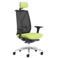 Poltrona semidirezionale Velia VEAPG - con braccioli regolabili e poggiatesta - verde mela - Unisit - VEAPG/BR3D/HVM - DMwebShop