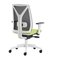 Poltrona semidirezionale Velia VEAB - con braccioli regolabili - verde mela-bianco - Unisit - VEAB/BR3DB/HVM - DMwebShop