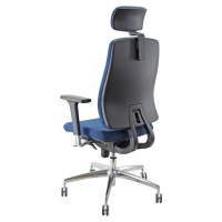 Poltrona semidirezionale Absolute ASAPG - con braccioli regolabili e poggiatesta- blu - Unisit - ASAPG/BR3D/LB - DMwebShop