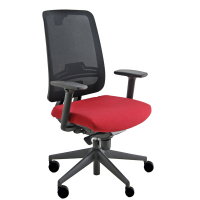 Poltrona semidirezionale Absolute ASN - con braccioli regolabili - rosso - Unisit - ASN/BRF/IR - DMwebShop
