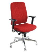 Poltrona semidirezionale Absolute ASA - con braccioli regolabili - rosso - Unisit - ASA/BR3D/LR - DMwebShop