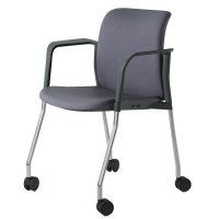 Seduta attesa Nik NIC4R - con braccioli inclusi - antracite - Unisit - NIC4R/ST - DMwebShop