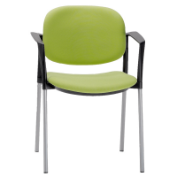 Poltroncina visitatore Step SPBSBR - con braccioli inclusi - verde - Unisit - SPGSBR/SV - DMwebShop