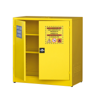 Armadio di sicurezza - per liquidi infiammabili - 107,5 x 50 x 110 cm - giallo - Carvel - ARM003B - DMwebShop
