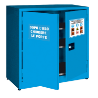 Armadio di sicurezza - per liquidi chimici - 107,5 x 50 x 110 cm - blu - Carvel - ARM003C - DMwebShop