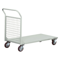 Carrello da lavoro - 1 sponda rete - 300 kg - grigio - Tecnotelai - C075G - DMwebShop