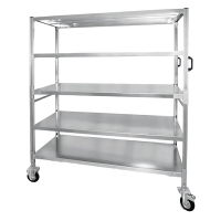 Carrello da lavoro - 5 piani - 151 x 67 x 165,5 cm - 300 kg - zincato - Tecnotelai - S9107 - DMwebShop