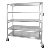 Carrello da lavoro - 5 piani - 151 x 67 x 165,5 cm - 300 kg - zincato - Tecnotelai - S9107 - DMwebShop