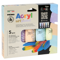 Colori Acryl - 75 ml - colori pastel assortiti - astuccio 5 colori - Primo-morocolor - 4212TATM5PAST - 8006919042126 - DMwebShop