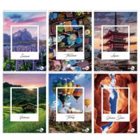 Maxiquaderno Paesaggi fantasia A4,40,2 fogli 80 gr 1 rigo - 25426