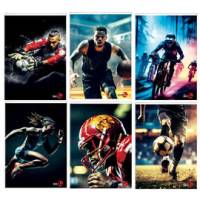 Maxiquaderno Sport fantasia A4,40,2 fogli 80 gr 5 mm con margine - 25397