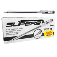 Penna a sfera Super B - punta 0,7 mm - nero - promo pack 12+2 pezzi - Pentel - BK77-A-PROMO - 4016284350171 - DMwebShop