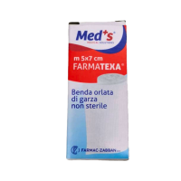 Benda di garza orlata - 7 cm x 5 mt - conf. 12 pezzi - Med's - BEN245 - 8000246004215 - DMwebShop