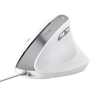 Mouse ergonomico Bayo II - con filo - bianco - Trust - 25397 - 8713439253979 - DMwebShop