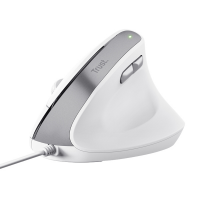 Mouse ergonomico Bayo II - con filo - bianco - Trust - 25397 - 8713439253979 - DMwebShop