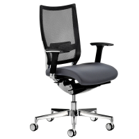 Poltrona semidirezionale Elite concept COT - con braccioli regolabili - nero - Unisit - COT/BRWN/KN - DMwebShop