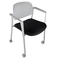 Poltroncina visitatore Step SPGPTRBR - con braccioli inclusi - nero - Unisit - SPGPTRBR/SN - DMwebShop