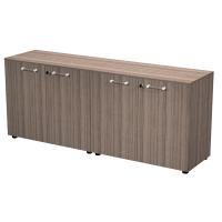 Coppia mobili bassi Elegance - con ante - 180 x 45,3 x 75 cm - noce toscano - Artexport - 230C-62-67/N - DMwebShop