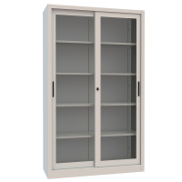 Armadio con ante scorrevoli - a vetrata - 120 x 45 x 200 cm - grigio - Armet - S12A-V1212 - DMwebShop