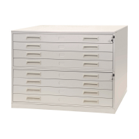 Portadisegni orizzontale - 8 cassetti - per fogli A0 - 137 x 96 x 122 cm - metallo - grigio chiaro - Tecnotelai - D7283 - DMwebShop