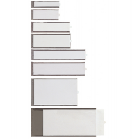 Portaetichette adesive Ies - A2 - 32 x 88 mm - grigio - conf. 8 pezzi - Sei Rota 320312
