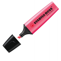 Evidenziatore Boss Original - punta a scalpello - tratto 2 - 5 mm - rosa 56 - conf. 10 pezzi - Stabilo - 70/56 - 4006381333689 - DMwebShop