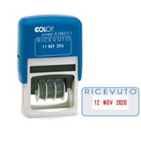 Timbro S260/L1 Datario + RICEVUTO - 4 mm - autoinchiostrante - bicolore - Colop - S260L1.BLS - 9004362301752 - DMwebShop