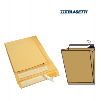 Busta a sacco avana serie Mailpack soffietti laterali fondo preformato strip adesivo - 230 x 330 x 40 mm - 80 gr - conf. 10 pezzi - Blasetti 579