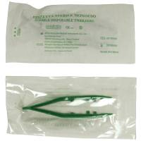Pinzetta sterile - monouso - 10 cm - verde - Pvs - PIN110 - 8034028011412 - DMwebShop