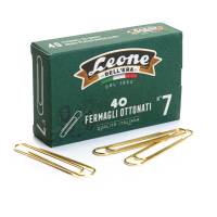 Fermagli ottonati supergiganti - lunghezza 75 mm - n. 7 - oro - conf. 40 fermagli - conf. 10 pezzi - Leone dell'era - FO7 - 8007979002273 - DMwebShop