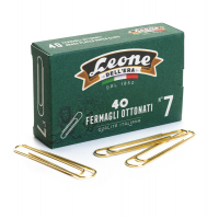 Fermagli ottonati supergiganti - lunghezza 75 mm - n. 7 - oro - conf. 40 fermagli - conf. 10 pezzi - Leone dell'era - FO7 - 8007979002273 - DMwebShop